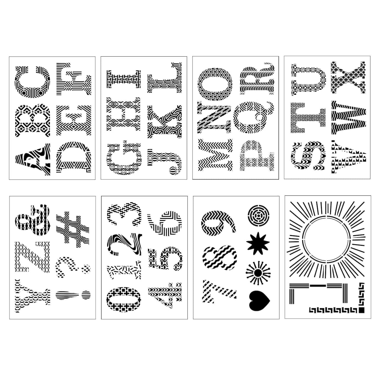 Jonathan Adler x Michaels Mod Pattern Serif Alphabet Stencils